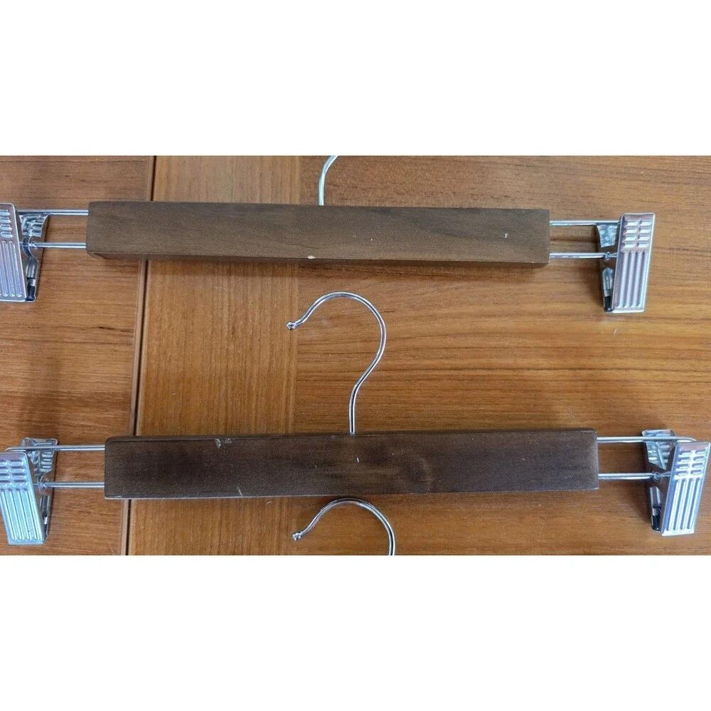 Pant Hangers Metal Wood Set Of 10